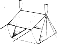 Схема установки тента на открытом месте