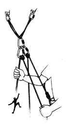 Универсальная страховка узел УИАА в центральном пункте