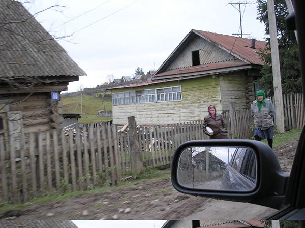 встретились два лесовоза