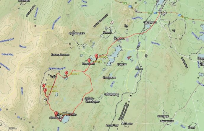Хребет Нурали. Маршрут карта