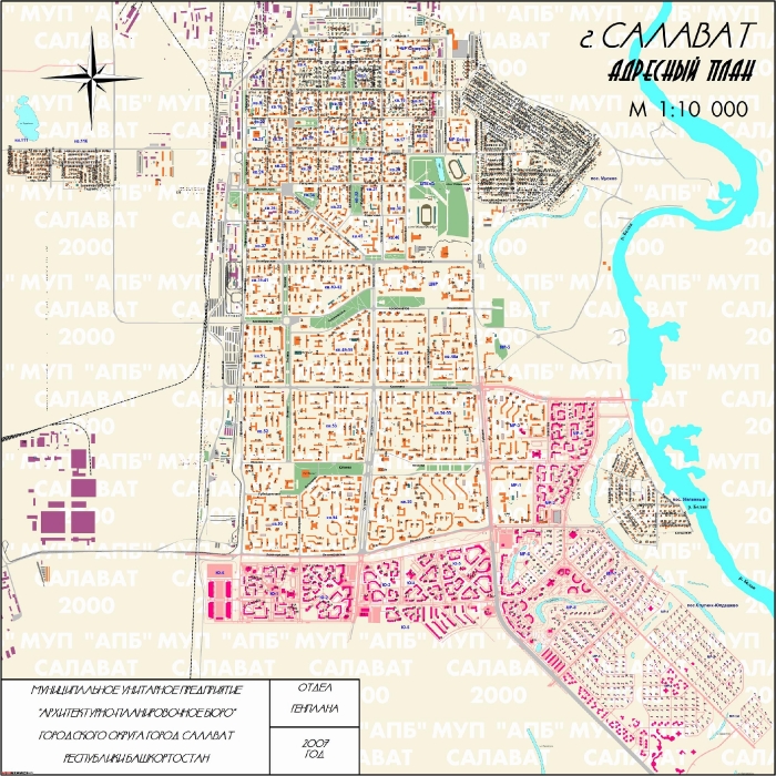 Карта город Салават (респ.Башкортостан)