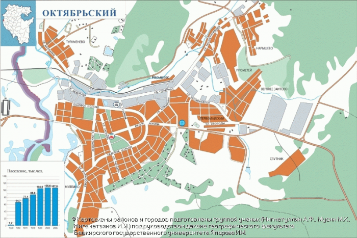 Карта Октябрьский