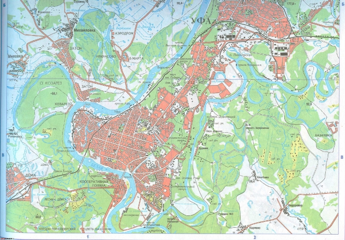 Город Уфа карта улиц