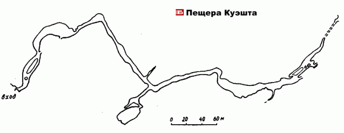 Пещера Куэшта схема план