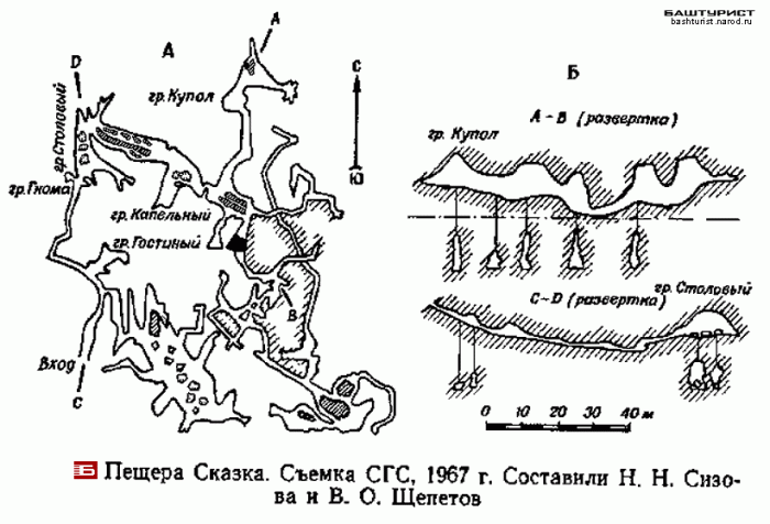 Пещера Сказка план схема