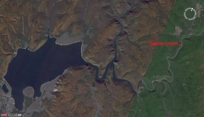 Нугушское водохранилище. Фото со спутника