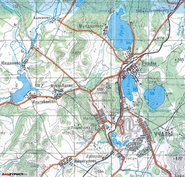 Озеро Ургун, Болольшой Учалы, Малалый Учалы, Карагайлы