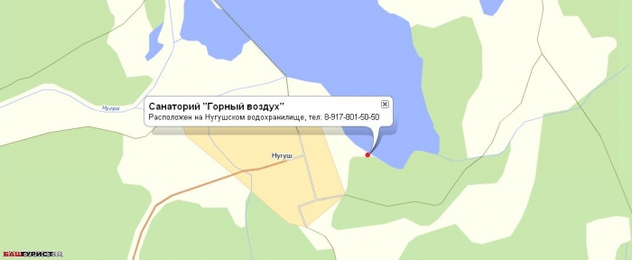 Санаторий Горный воздух. карта расположение