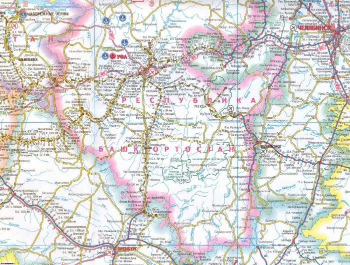 Железнодорожная и авто карта РБ