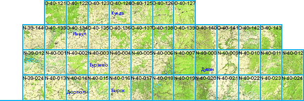 Лист карты Башкирии в масштабе 1:100000 скачать
