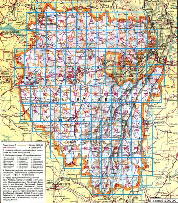 Карта в масштабе 1:200000