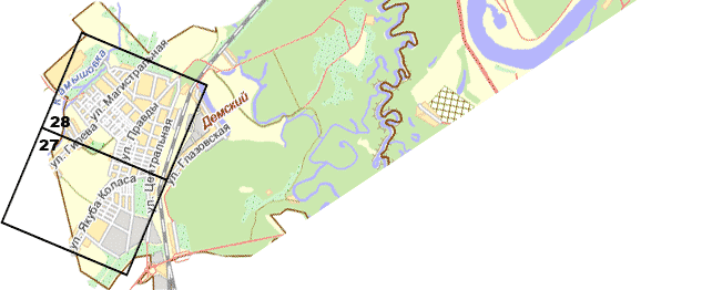 Подробная карта Уфы, с нумерацией домов